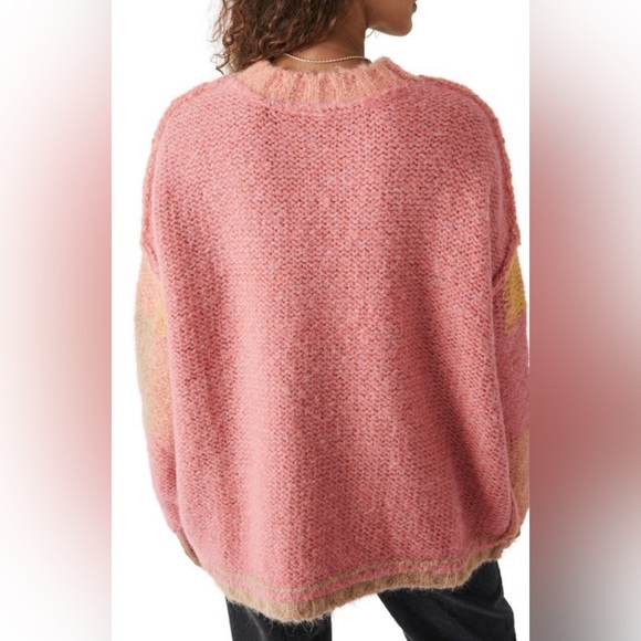NWT Free People Domino Prairie Sunset Alpaca Wool Blend Pullover Knit Sweater. - Picture 6 of 17